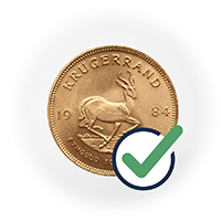 Echtheitsgeprüfte Anlagemünze mit 916,67/100Q Feingehalț.