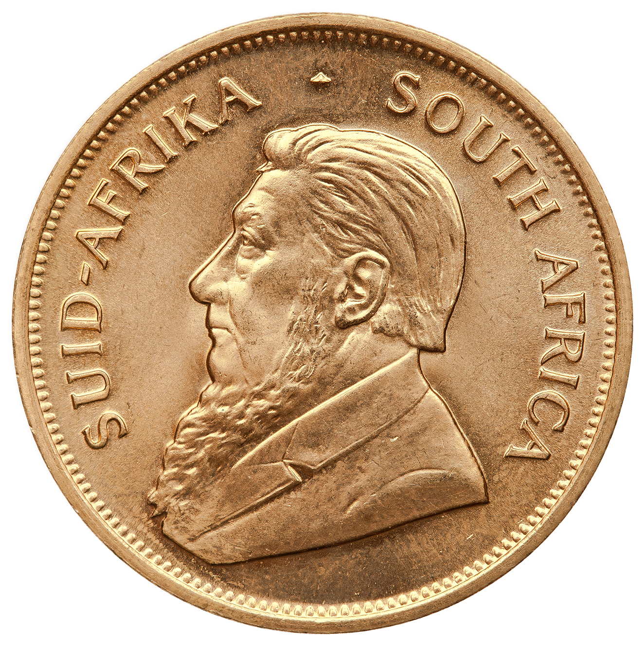 1 oz Krügerrand Goldmünze – Vorderseite Paul Kruger Portrait